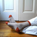 CALCETÍN  BEIGE NARANJA LANA MERINO  / KLUE