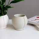 MACETA  ORBELLE OVAL BLANCO ROTO / MENDELEK STUDIO