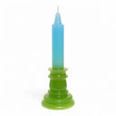 CANDELABRO DEGRADADO AZUL CLARO Y  VERDE CLARO MINI / CALL ME CANDLE