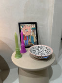 ENSALADERA DOBLE ASA PRINT NEGRO FILO ROSA / LITTLE