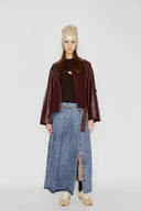 FALDA LARGA DENIM DE TABLAS / ISABELLE BLANCHE