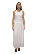 VESTIDO CAMISETA SIN MANGAS BLANCO / SOLOTRE