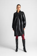 ABRIGO PIEL SINTETICA NEGRO / MOUTAKI