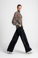 PANTALÓN PINZAS NEGRO / MOUTAKI