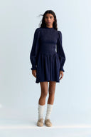 VESTIDO NORA AZUL MARINO / THE NEW SOCIETY