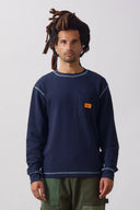 CAMISETA MANGA LARGA WAFFLE - NAVY / SERVICE WORKS