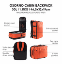 MOCHILA DE CABINA OSORNO NARANJA / TACORA