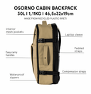 MOCHILA DE CABINA OSORNO BEIGE / TACORA