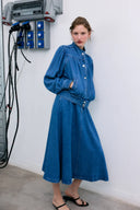 FALDA TNS TENCEL MID DENIM / THE NEW SOCIETY