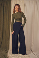 WRAP TROUSERS BLACK / COSSAC