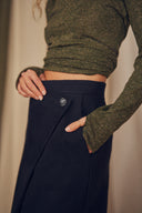 WRAP TROUSERS BLACK / COSSAC