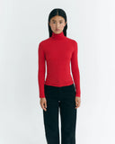 TOP CUELLO ALTO ROJO CASHMERE NOE / THINKING MU