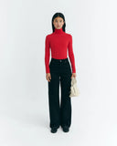 TOP CUELLO ALTO ROJO CASHMERE NOE / THINKING MU