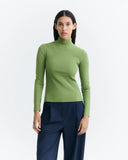 TOP CUELLO ALTO RIB VERDE AINE / THINKING MU