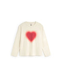 CAMISETA MANGA LARGA BLURRY HEART WHITE EMILY TEE / THINKING MU