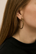 PENDIENTES HOOP DARK CAFFÉ / SASSTIE