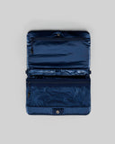 FLAT SACOCHE S (MARINE BLUE METALLIC PUFFER) / TOPOLOGIE