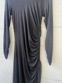 VESTIDO NEGRO LARGO MANGA LARGA / SOLOTRE
