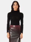 JERSEY DE CUELLO ALTO CORTADO (NEGRO) / ISABELLE BLANCHE