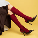 CALCETINES ALTOS CEREZA / KLUE