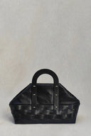 BOLSO MIMBRE TRAPECIO NEGRO / TALLER PICCOLO