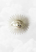BROCHE OJO RAYOS PLATA | https://www
