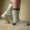 CALCETINES MERINO GRIS Y VERDE / KLUE