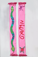BUFANDA REVERSIBLE SERPIENTE ROSA / GRAIN CLOTHING