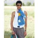 FOULARD HORIZON "RISE UP" | BLUE, YELLOW & PINK / VERB TO DO