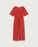 VESTIDO CUADROS ROJOS KINA / THINKING MU