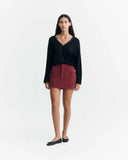 FALDA MINI CORDUROY MAHOGANY / THINKING MU