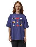 ZOCO TSHIRT AZUL / MANILA PRINTS